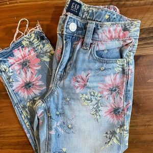 Gap floral jeans